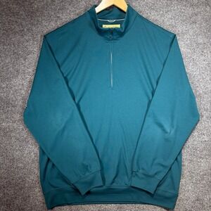 Donald Ross Sportswear Quarter Zip Pullover Mens XL Teal Green Golf Performance